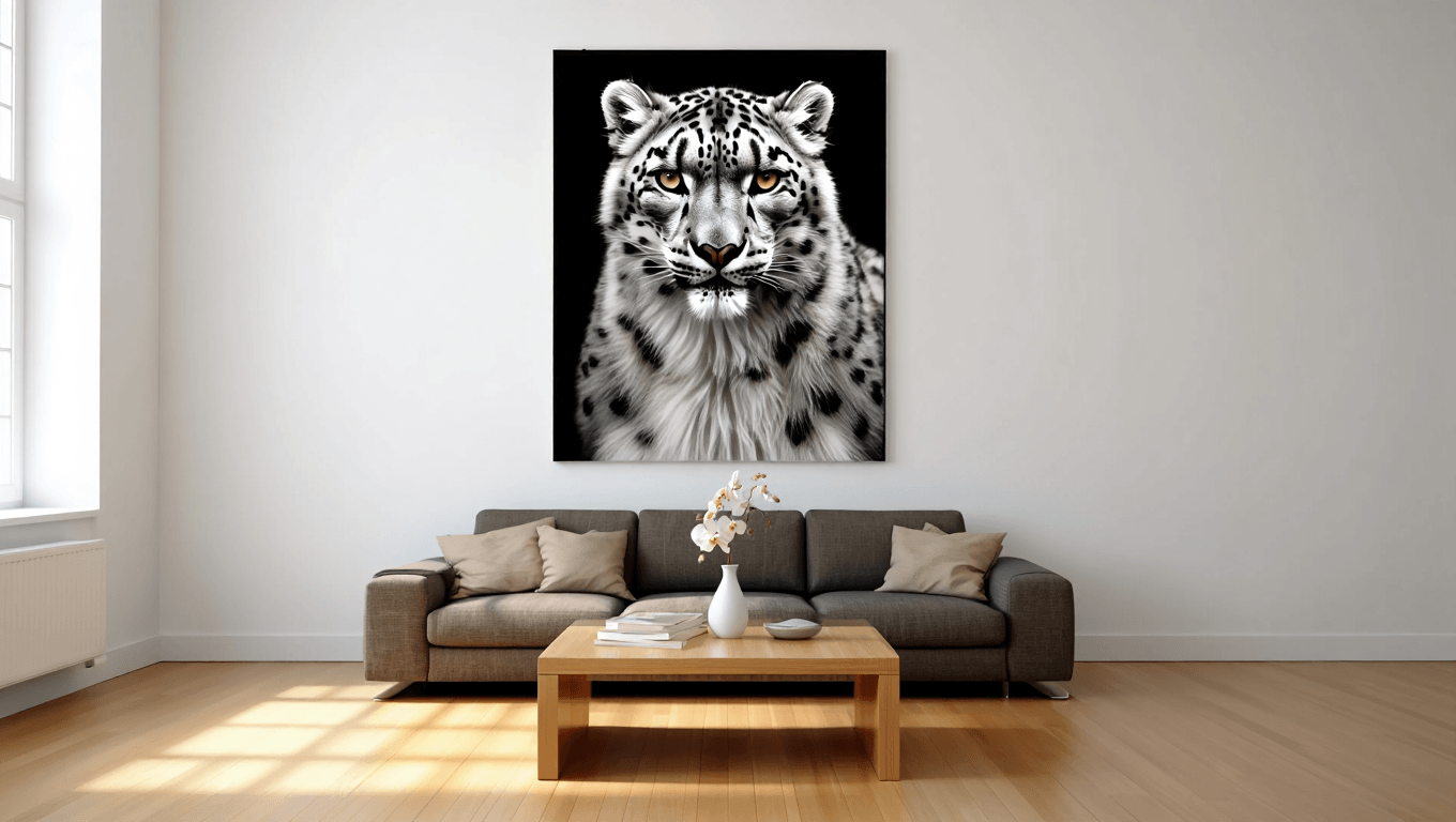 Comment décorer une pièce avec un portrait animaux noir et blanc?