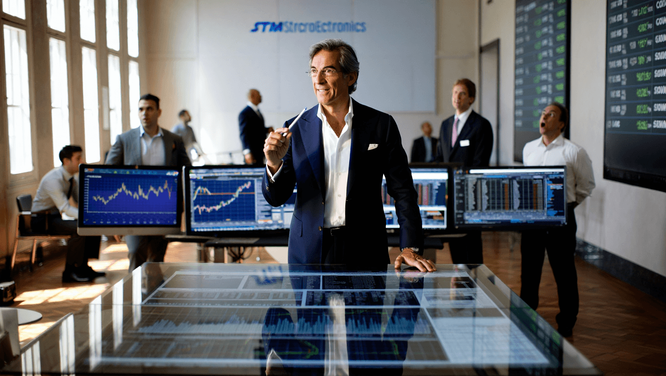 STMicroelectronics : la star du CAC 40 profite en Bourse du boom de l’IA et des accords avec Amazon et Nvidia