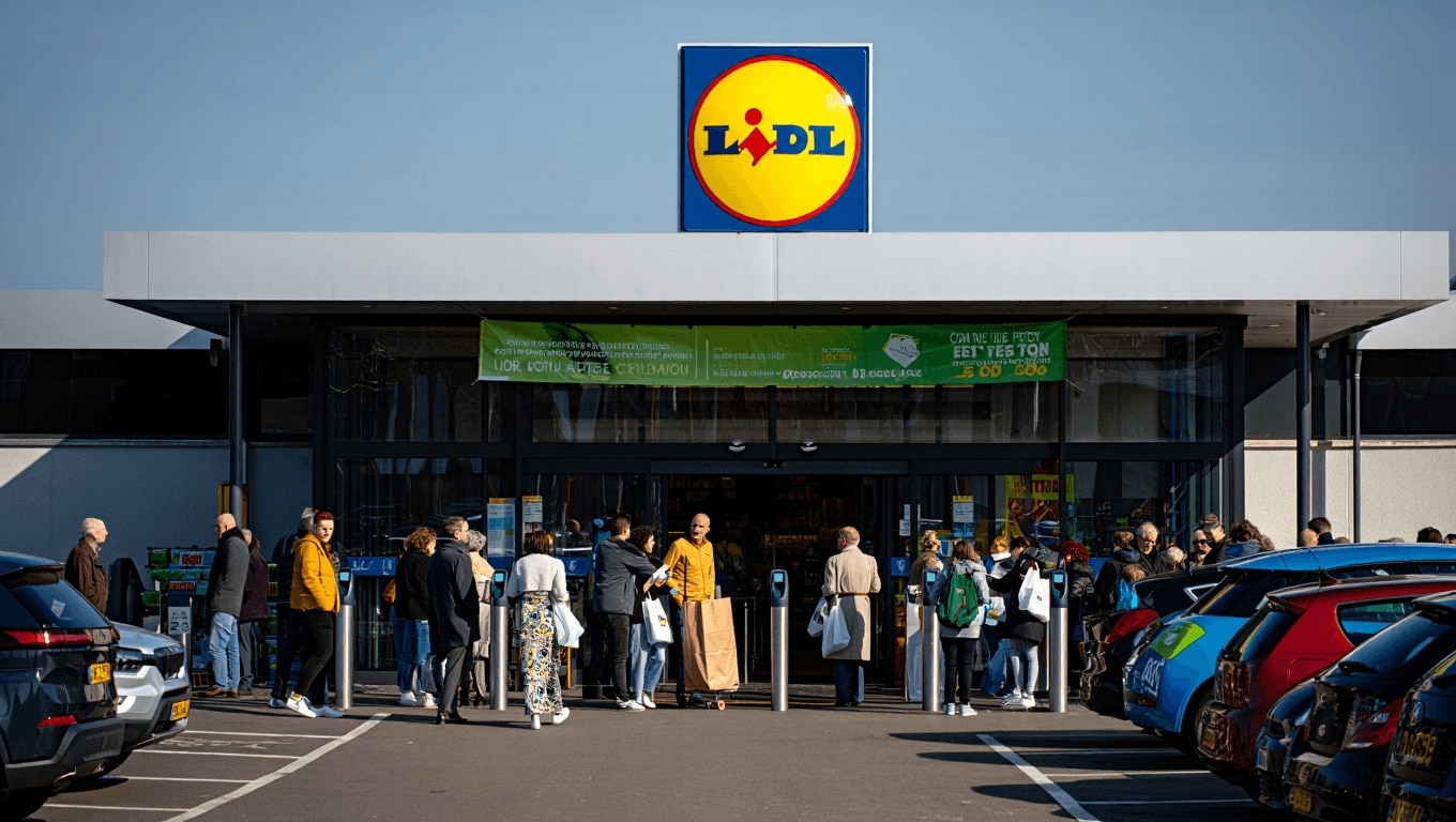 "100% d’emballages recyclables" : Lidl ouvre son
premier supermarché durable en France, un concept XXL pensé pour
consommer beaucoup moins d’énergie