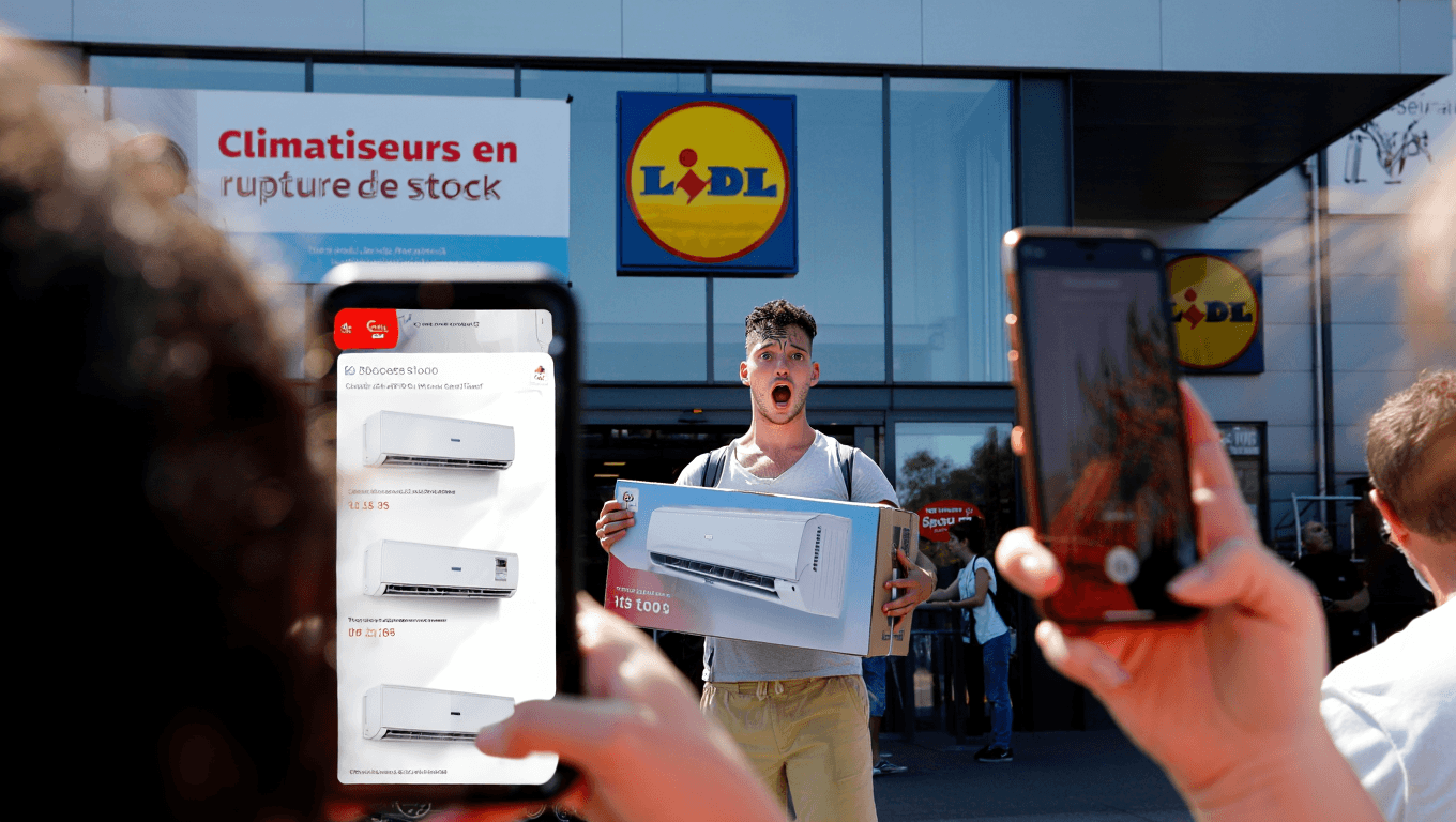 Après la ruée dans les magasins Lidl, les
climatiseurs sont déjà revendus beaucoup plus cher : ce que dit
vraiment la loi