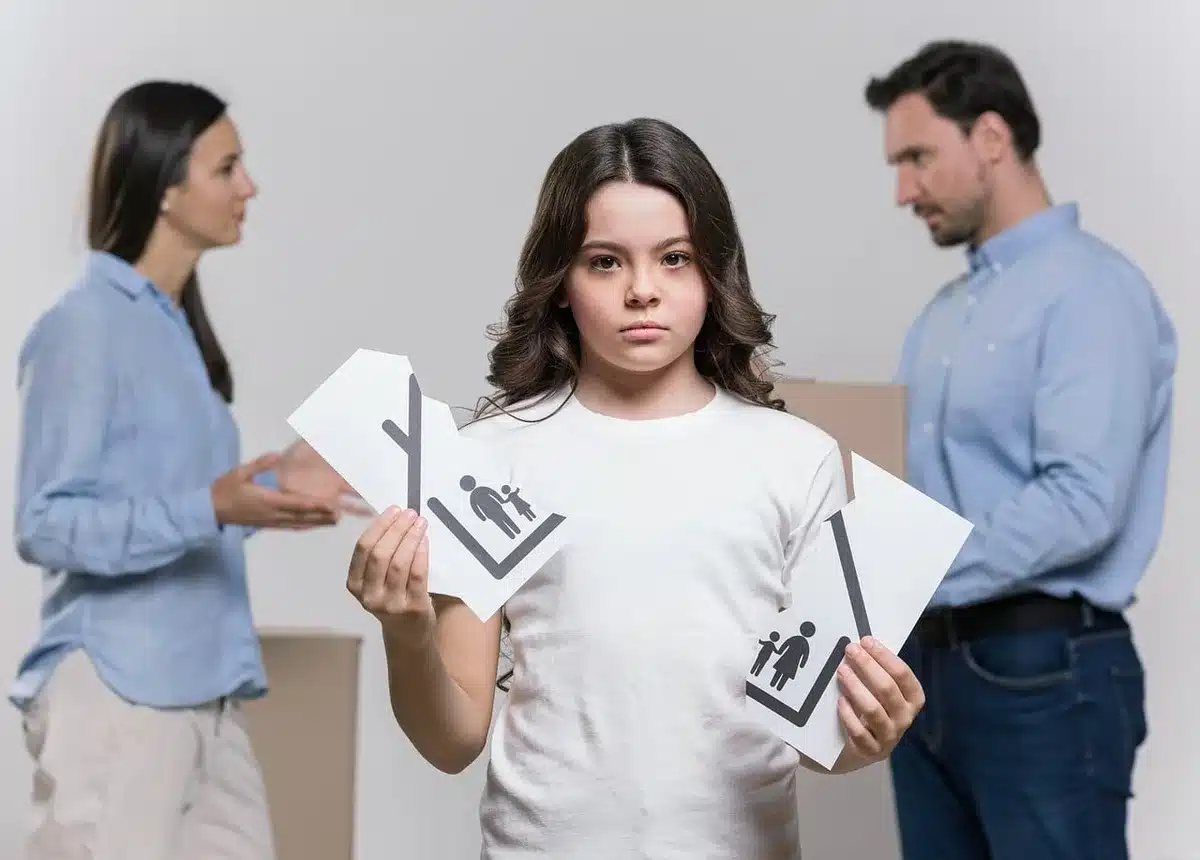 Calendrier de garde alternée illustrant la répartition des jours entre parents