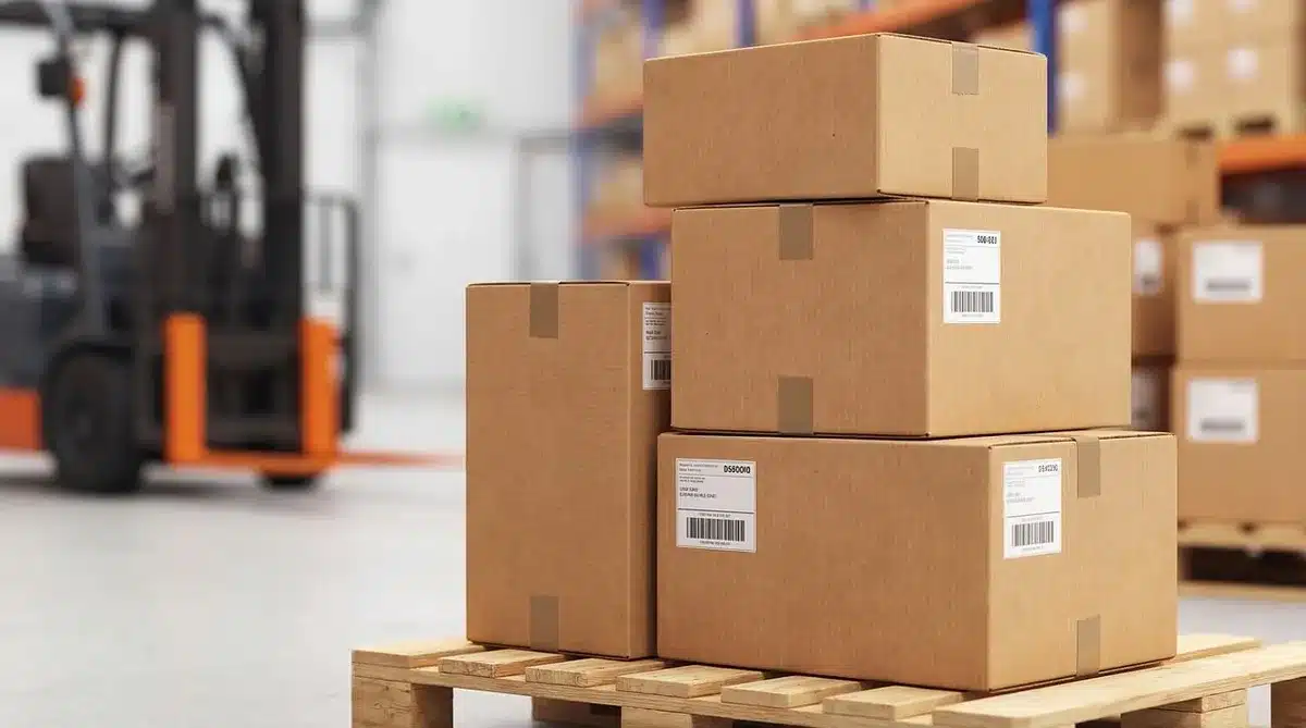 Personne rangeant des cartons et prenant en photo des objets pour l'inventaire